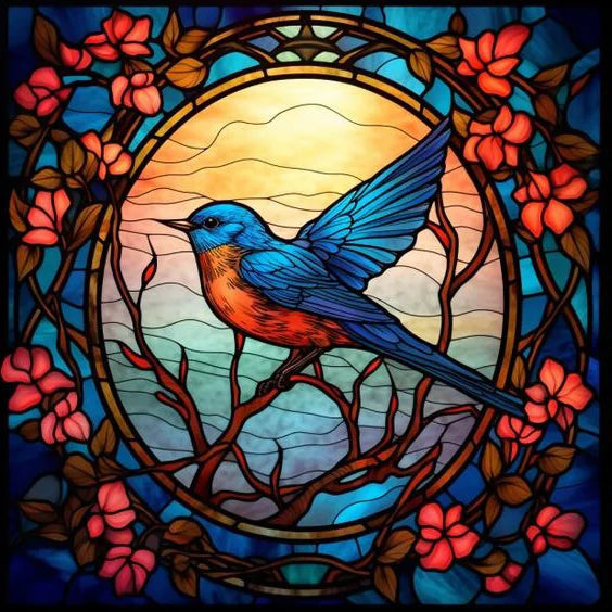 Custom size Window Film Stained Glass Films Frosted Privacy Static Cling Retro Bird Peacock Sticker Bathroom Skylight Decor