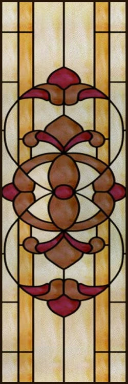 Custom Size Window Glass Films ,Privacy Window Stickers 3D Frosted Glass Film Prairie School Style Decorative Static Cling