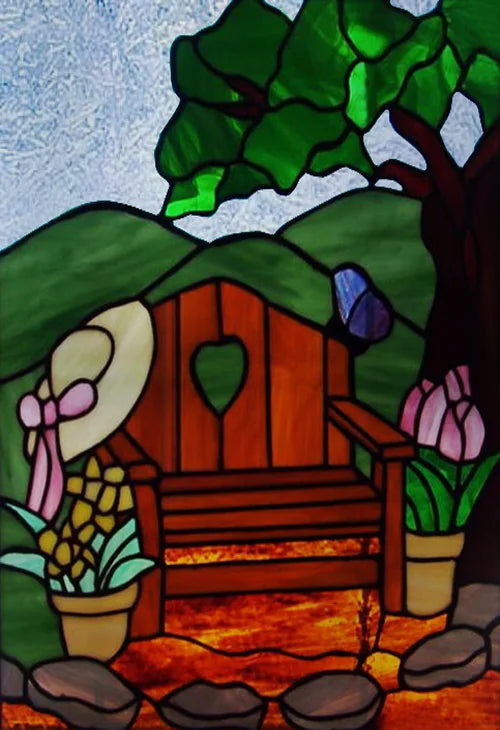 Window Film Frosted Stained Glass Films,Customized Privacy Static Cling,Retro Colorful Stickers Home Decor Bathroom Skylight