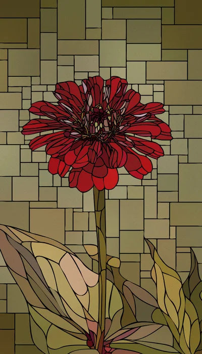 Frosted Stained Glass Window Film, Customized Art Deco Design, Flowers Static Cling Sticker,Home Decor Foil, Treatment