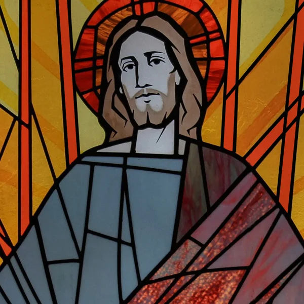 Custom Frosted Stained Glass Window Film,PVC Static Cling Films,Virgin Mary, Jesus Church Decor, Foil Stickers