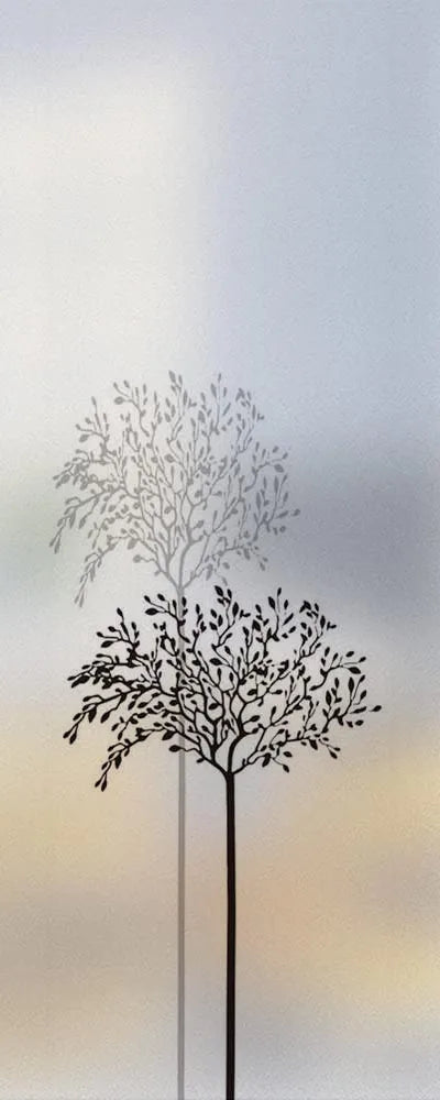 Custom Size Stained Glass Window Film,Frosted Privacy, Static Cling, Door Sticker,Kitchen and Bathroom, Tree Home Decor