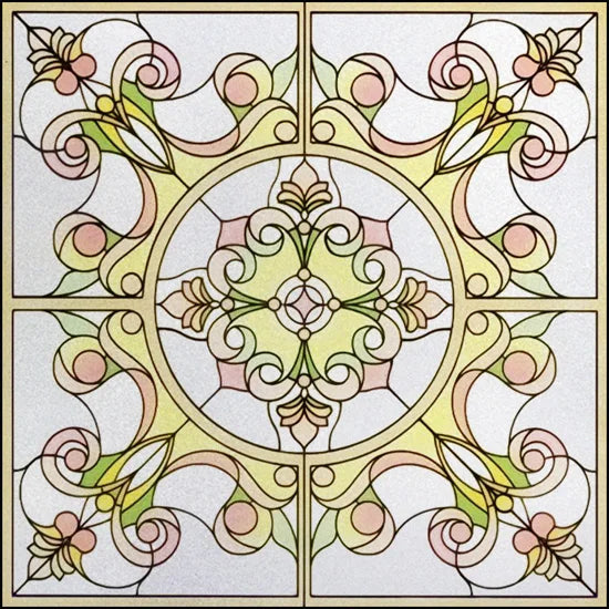 Custom size 3D Matte Window Film Stained Glass Decorative Uv Window Sticker Privacy Frosted Static Cling Window Decal for Glass