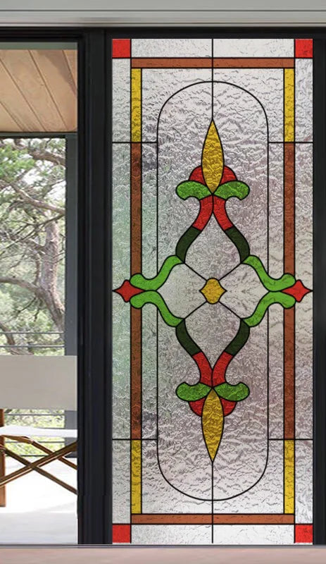 Frosted Stained Glass Window Film, 3D Matte, Static Cling,Privacy, Door Sticker,Customized for Kitchen, Office, Home Decor