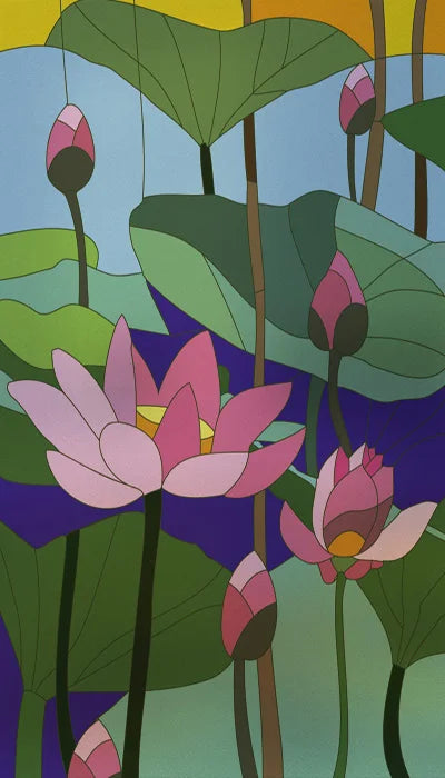 Window Film Frosted Stained Glass Films Customized Art Decor Design Flower Static Cling Sticker,Home Decor Foil Window Treatment