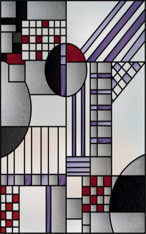Frosted Stained Glass Window Film, Customized Privacy, Static Cling,Arts and Crafts, Prairie, Art ,Office, Home Decor