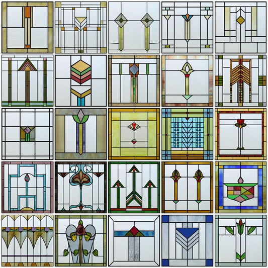 Custom Size Window Film, Stained Glass Sticker, Western Style, Privacy Frosted, Static Cling, Door, Office Home Decal