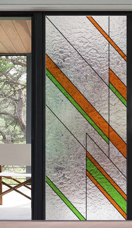 Frosted Stained Glass Window Film, 3D Matte, Static Cling,Privacy, Door Sticker,Customized for Kitchen, Office, Home Decor