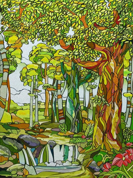 Custom Size Glass Window Film,Static Cling Frosted Opaque Glass Films,Stickers For Wardrobe Bathroom Kitchen Door,Tree Poster