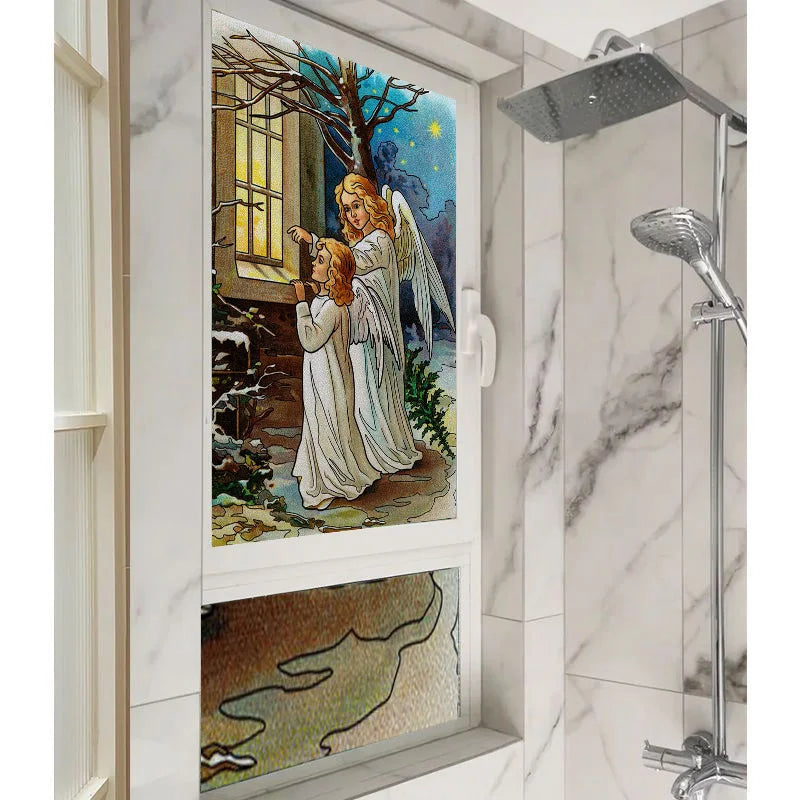 Custom Size Glass Window Film Static Cling Frosted Glass Films Foil Stickers Waterproof For Bathroom Kitchen Door Home Decor