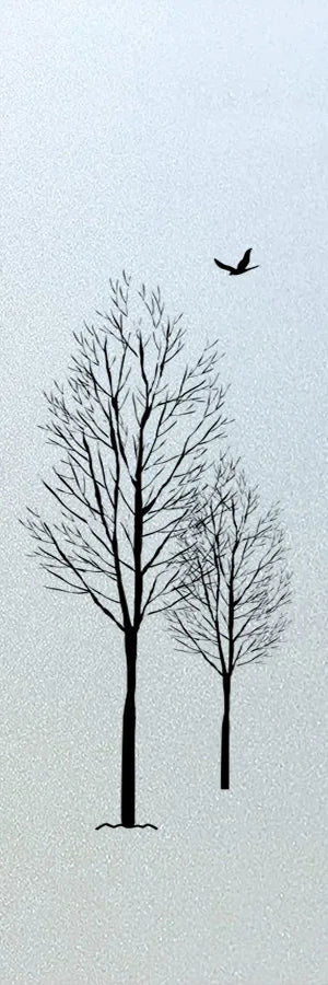 Custom Size Window Glass Films Window Film Static Cling Frosted Tree Mountain Posters For Bathroom Door Kitchen Office Home