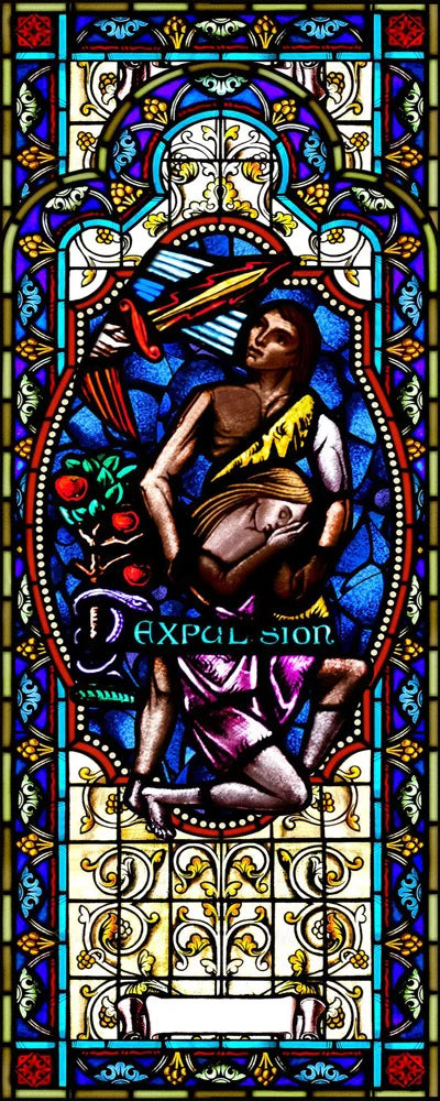 Religious Stained Glass Films,Frosted Window Sticker,Christ Gothic Styles Painting, Church Prayer Room, House of Worship Home