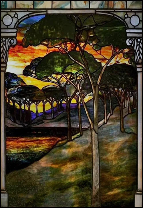 Window Film Frosted Stained Glass Films,Customized Privacy Static Cling,Retro Colorful Stickers Home Decor Bathroom Skylight