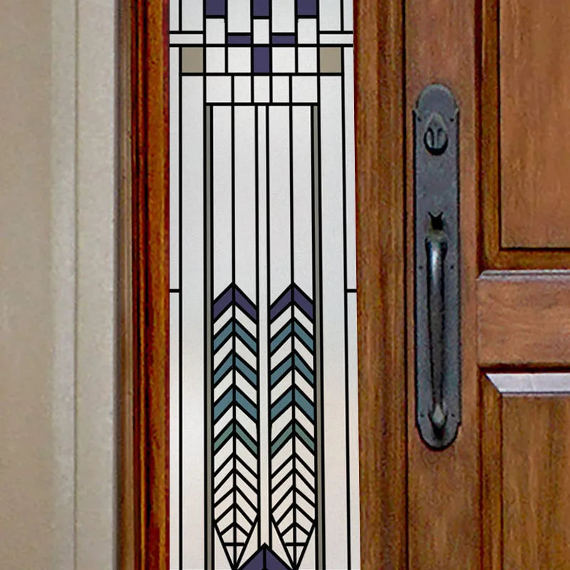 Custom Size Stained Glass Window Film, Frosted Privacy, Static Cling, Retro Matte,Door Sticker, Bathroom, Office, Home Decor