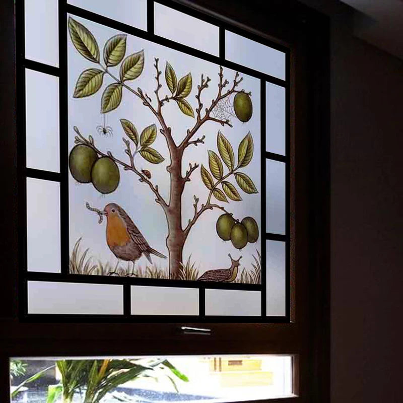 Custom Glass Window Film Static Cling Frosted Retro Glass Films Foil Stickers Waterproof For Bathroom Kitchen Home decor