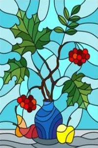 Custom Size Stained Glass Window Film Fruit Pattern Grape Mango Watermelon For Rectangular Shape Glass Office Door Home Decor