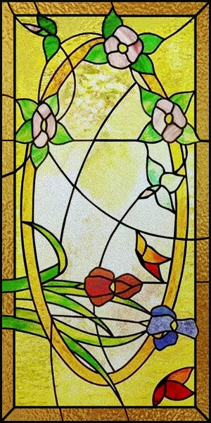 Frosted Stained Glass Window Film, Church Static Cling,Door Sticker,Print SunFlower,Tree,Fruit,Birds,Home Decor, Customized