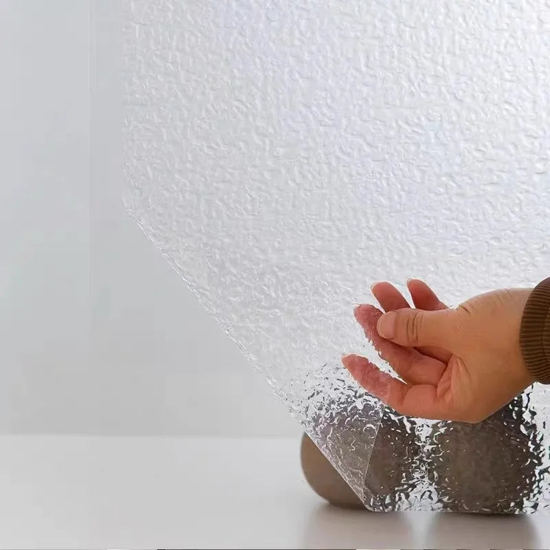 3D Static Cling Glass Films, Retro Decorative Sticker, Privacy etched Glass Window Vinyl, No-Glue,Glass Film for Bathroom Door