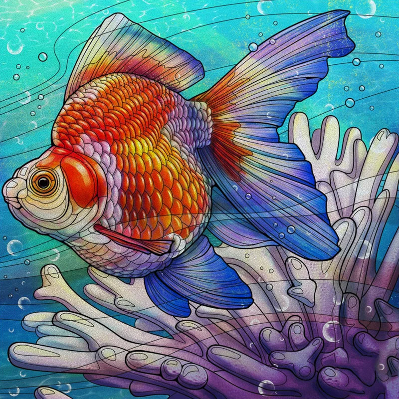 Custom size Window Film Stained Glass Films Frosted Privacy Static Cling Background Sticker Aquarium Ocean Poster Fish Tank Film