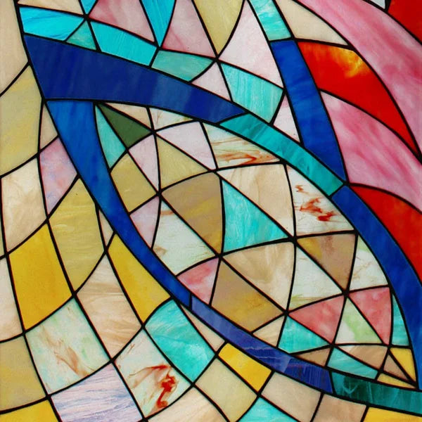 Stained Glass Window Film, Frosted Privacy Static Cling, Retro Stickers for Bathroom, Cabinet, Door, Home Decor, Skylight Covers