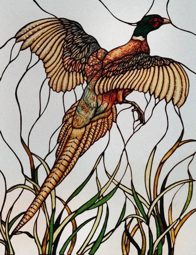 Custom Size Window Stained Glass Films,Bird,Peacock, Static Cling Stickers For Bathroom Bedroom Door Office Home Decor