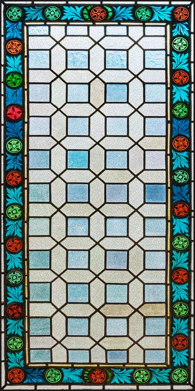 Custom Size Stained Glass Window Film, Frosted Privacy, Static Cling, Retro Matte Sticker, Bathroom Door, Office, Home Decor