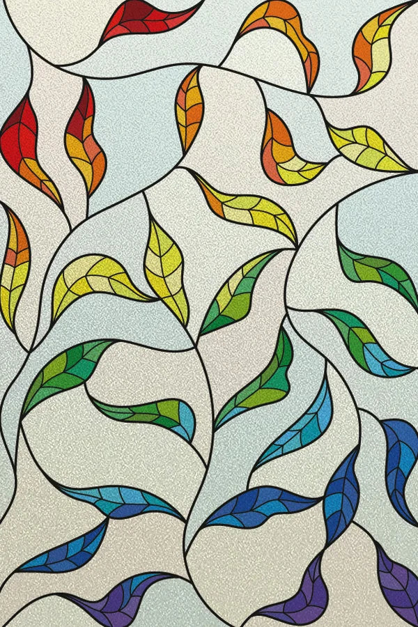 Window Film Frosted Stained Glass Films Customized Privacy Static Cling  For Bathroom Door Sticker Lemon Fruit Tree Flower