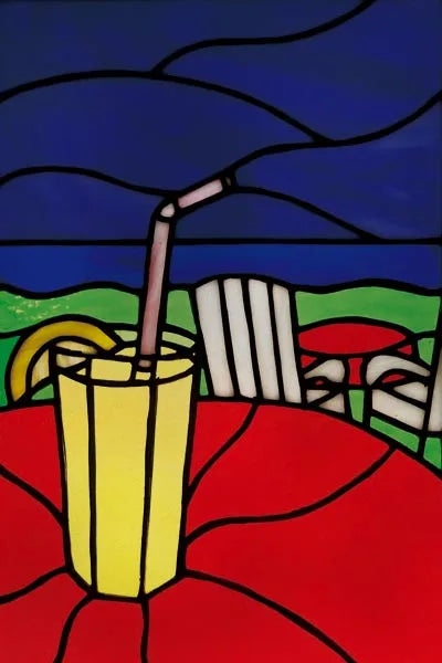 Custom Size Stained Glass Window Film, Retro Painted Frosted Static Cling, Vintage Glass Films Sticker, Lighthouse Sailboat