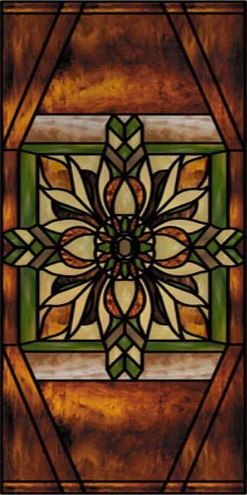 Frosted Stained Glass Window Film, Customized Privacy, Static Cling,Church Style, Door Sticker, Office, Bathroom Home Decor