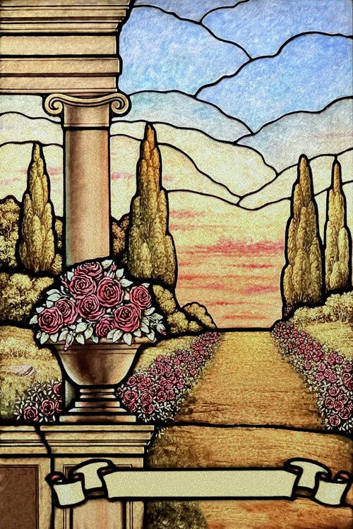 Custom Size Stained Glass Window Film Door Stickers Frosted Privacy Protection Reusable Removable Home-Decor Window Covering