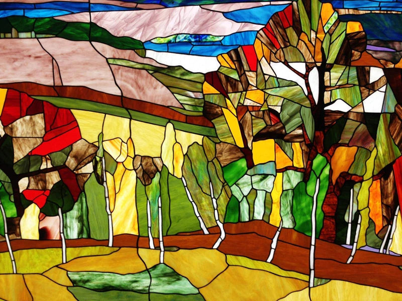 Custom Size Stained Glass Window Film, Frosted Privacy, Static Cling, Church, Mythological People, Transom Window, Home Decor