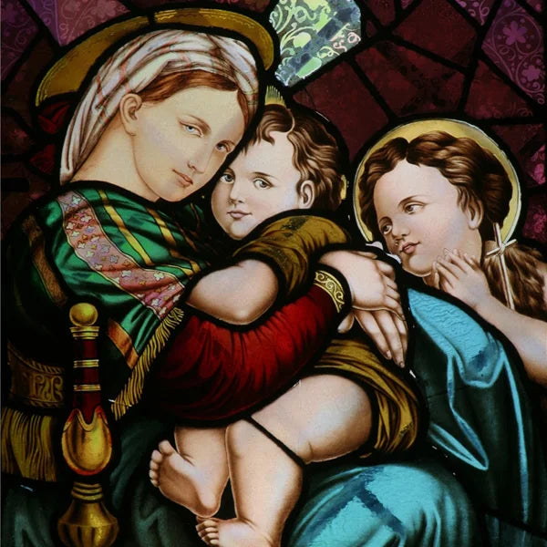 Custom Frosted Stained Glass Window Film,PVC Static Cling Films,Virgin Mary, Jesus Church Decor, Foil Stickers