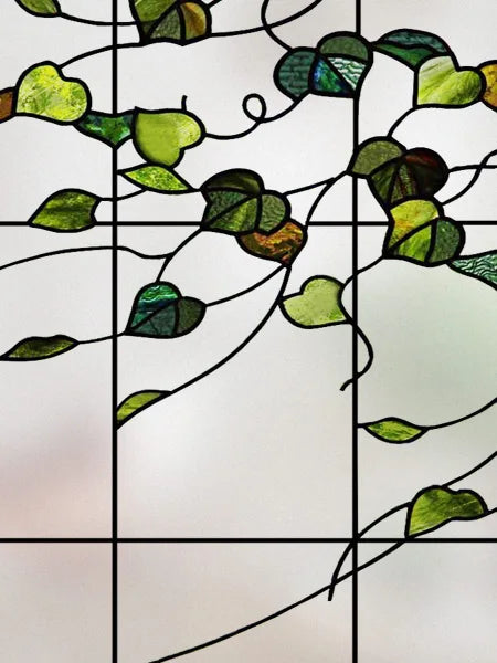 Window Film Stained Glass Films Frosted Static Cling Light-transparent Opaque Privacy Glass Sticker Home Decor Rose Flowers