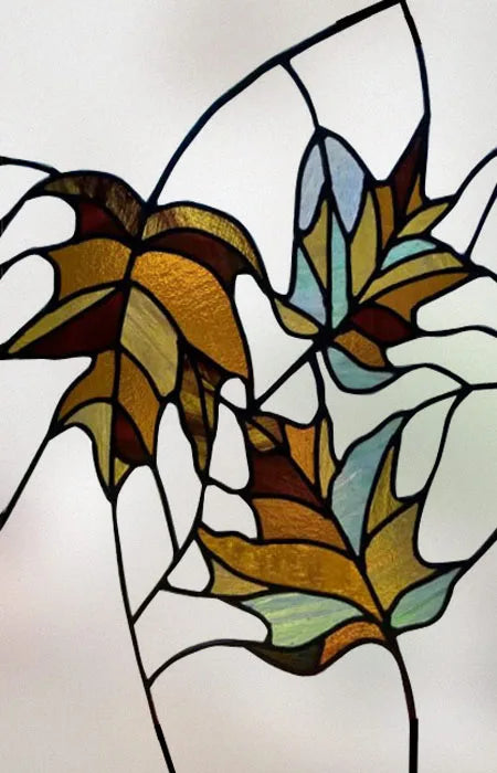 Frosted Stained Glass Window Film, Print Flowers, Static Cling,Privacy Door Sticker,Kitchen, Office, Home Decor, Customized