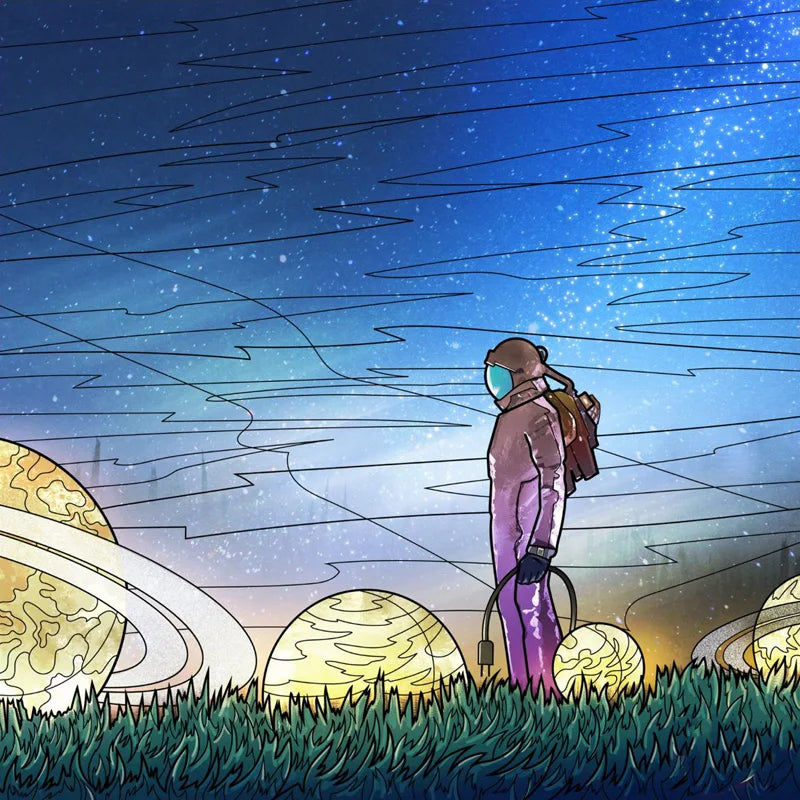 Frosted Stained Glass Window Film, Customized Scenery, Sun Starry Sky, Static Cling Sticker,Home Decor for Bathroom Kitchen