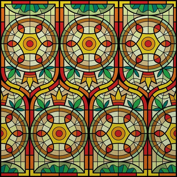 Stained Glass Window Film Frosted Glass Sticker,Custom made to fit any Window Size or Shape, ,Church Static Cling,Home Decor
