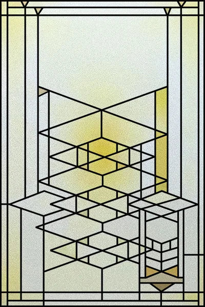 Custom Size Stained Glass Window Film Frosted Privacy Static Cling Retro Prairie Style Stickers Shower Kitchen Office Home Decor