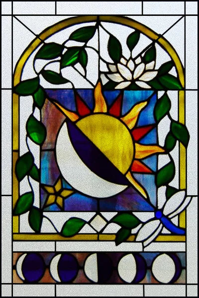 Window Film Frosted Stained Glass Films,Customized Privacy Static Cling,Flower Sun Fruit Fish Cat,Door Sticker,Office Home Decor