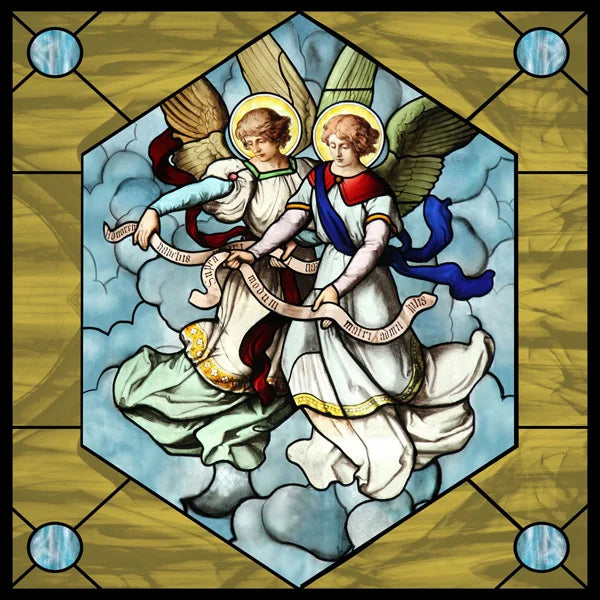 Custom Frosted Stained Glass Window Film, Static Cling ,Church Jesus Mary Angels Picture Stickers, Window Treatment, Home Decor