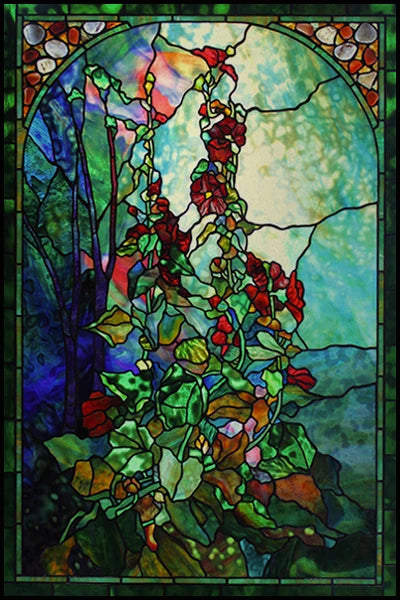 Stained Glass Window Films,Static Cling, Customized Retro Vintage Sticker,Frosted,Privacy, Easy to install