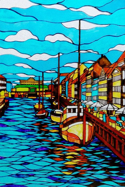 Custom Size Stained Glass Window Film Door Stickers Frosted Privacy Protection Reusable Removable Home-Decor Window Covering