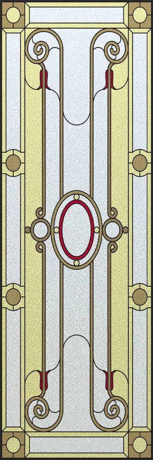 Frosted Stained Glass Window Film, Customized  Static Cling,,Privacy, European Style ,For Office, Bathroom Home Decor