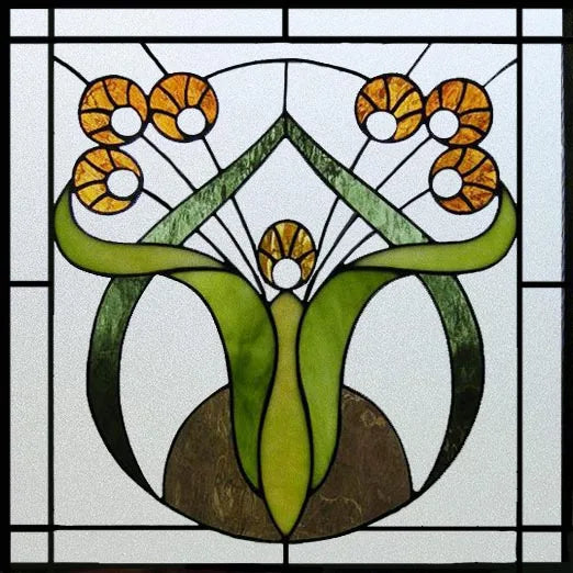 Stained Glass Window Film Frosted Glass Sticker,Custom made to fit any Window Size or Shape,Kitchen Bathroom Door Home Decor