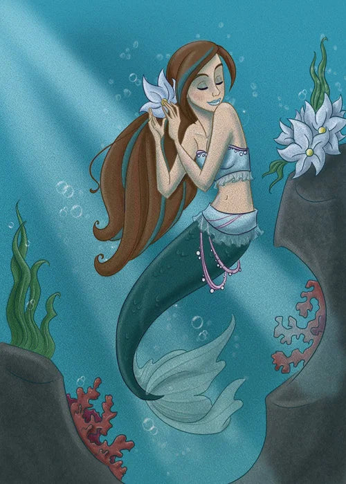 Custom Size Window Stained Glass Films,Mermaid with long hair Picture,Stickers For Bathroom Bedroom Door Office Home Decor