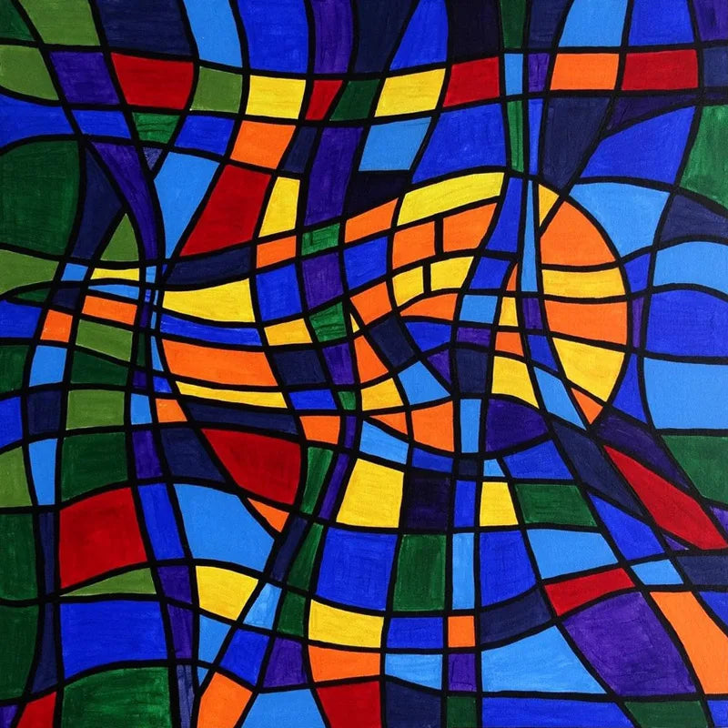 Custom Size Stained Glass Window Film Opaque Frosted Privacy Protection Removable Static Cling Home-Decor Mosaic Window Covering