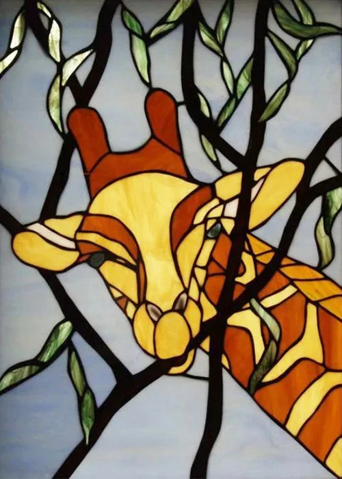 Custom Size Window Stained Glass Films,Cat,Bird,Peacock,Tiger,Fish,Animals Stickers For Bathroom Bedroom Door Office Home Decor