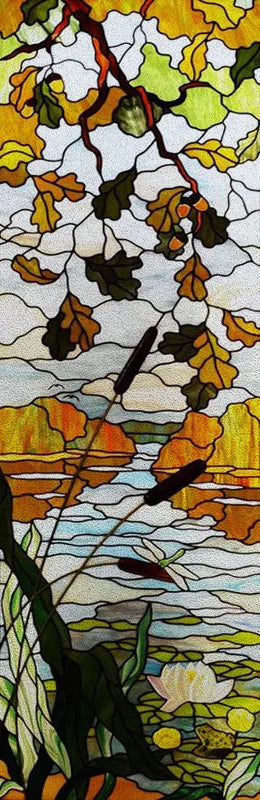 Custom size Window Film Stained Glass Films Frosted Privacy Retro European Tree Flower Colorful Door Sticker Shower Bathroom