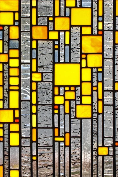 Frosted Stained Glass Window Film, Opaque  Privacy Static Cling , Home-Decor, Sun Catcher Rainbow Color, Window Covering