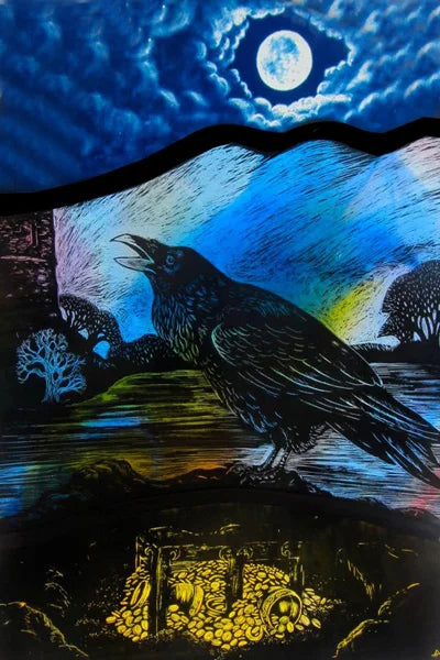 Custom Size Stained Glass Window Film Animal Pattern Rabbit Crow  Bird Fox For Rectangular Shape Glass Office Home Decor