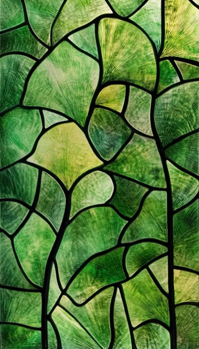 Window Film Stained Glass Films,Frosted Static Cling,Light-transparent Opaque Privacy Sticker,Home Decor,Ginkgo Leaf,Leaves